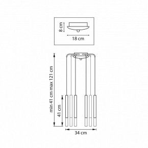 Подвесная люстра Lightstar Tubo L8T747143 в Чайковском - chaykovskiy.mebel24.online | фото 3