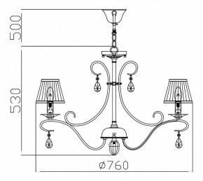 Подвесная люстра Maytoni Brionia ARM172-08-G в Чайковском - chaykovskiy.mebel24.online | фото 9