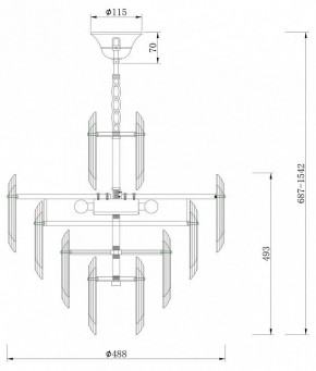 Подвесная люстра Maytoni Flare DIA200PL-06G в Чайковском - chaykovskiy.mebel24.online | фото 7