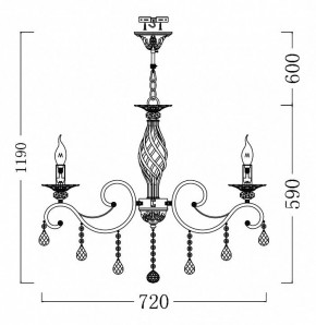 Подвесная люстра Maytoni Grace ARM247-08-G в Чайковском - chaykovskiy.mebel24.online | фото 4