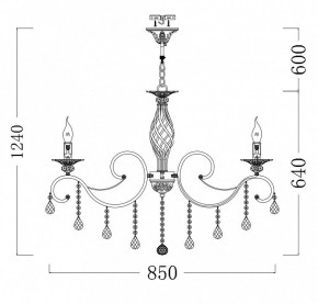 Подвесная люстра Maytoni Grace RC247-PL-10-R в Чайковском - chaykovskiy.mebel24.online | фото 6
