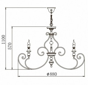 Подвесная люстра Maytoni Karina H631-PL-08-B в Чайковском - chaykovskiy.mebel24.online | фото 3