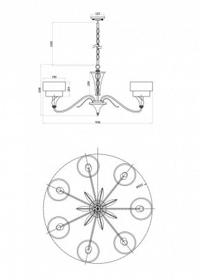 Подвесная люстра Maytoni Lillian H311-07-G в Чайковском - chaykovskiy.mebel24.online | фото 6