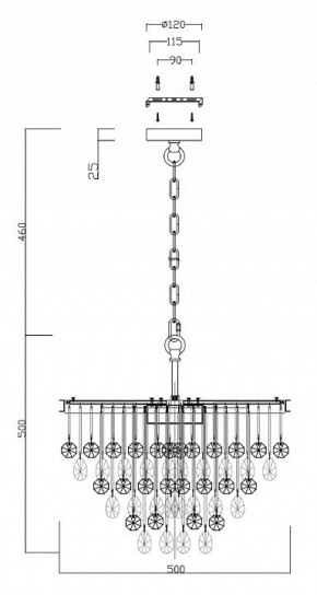 Подвесная люстра Maytoni Linn MOD091PL-05G в Чайковском - chaykovskiy.mebel24.online | фото 5