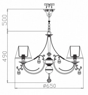 Подвесная люстра Maytoni Soffia RC093-PL-06-R в Чайковском - chaykovskiy.mebel24.online | фото 4