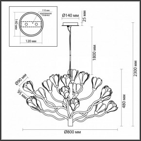 Подвесная люстра Odeon Light Gardi 5090/18 в Чайковском - chaykovskiy.mebel24.online | фото 6