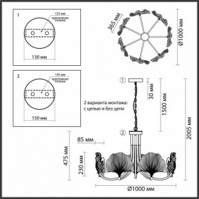 Подвесная люстра Odeon Light Ventaglio 4870/7 в Чайковском - chaykovskiy.mebel24.online | фото 6