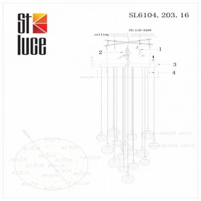 Подвесная люстра ST-Luce Montecelio SL6104.203.16 в Чайковском - chaykovskiy.mebel24.online | фото 3