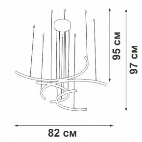 Подвесная люстра Vitaluce V3777 V3777-0/4S в Чайковском - chaykovskiy.mebel24.online | фото 5