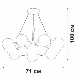 Подвесная люстра Vitaluce V48410 V48410-8/12S в Чайковском - chaykovskiy.mebel24.online | фото 3