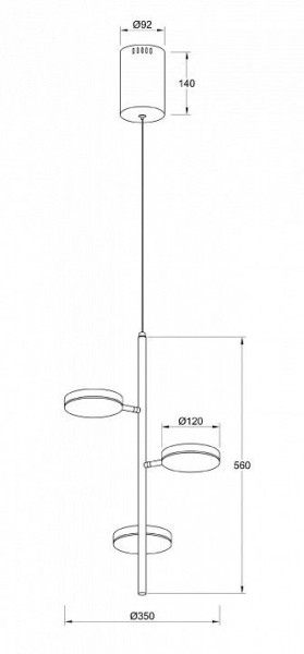 Подвесной светильник Maytoni Fad MOD070PL-L18B3K в Чайковском - chaykovskiy.mebel24.online | фото 4