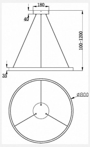 Подвесной светильник Maytoni Rim 1 MOD058PL-L42W3K в Чайковском - chaykovskiy.mebel24.online | фото 3