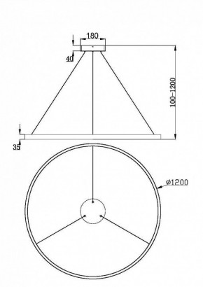 Подвесной светильник Maytoni Rim MOD058PL-L65BS3K в Чайковском - chaykovskiy.mebel24.online | фото 4