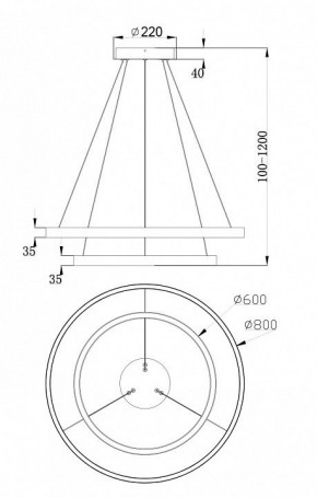 Подвесной светильник Maytoni Rim MOD058PL-L74W4K в Чайковском - chaykovskiy.mebel24.online | фото 6
