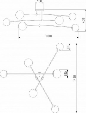 Потолочная люстра Eurosvet Netz 30181/6 хром в Чайковском - chaykovskiy.mebel24.online | фото 3