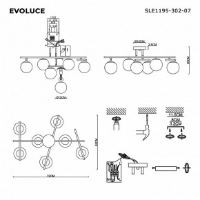 Потолочная люстра EVOLUCE SIERRA SLE1195-302-07 в Чайковском - chaykovskiy.mebel24.online | фото 7