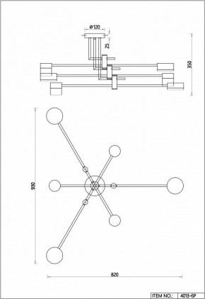 Потолочная люстра Favourite Modul 4013-6P в Чайковском - chaykovskiy.mebel24.online | фото 4