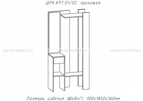 КРИТ-1 Прихожая (Делано светлый) в Чайковском - chaykovskiy.mebel24.online | фото 2