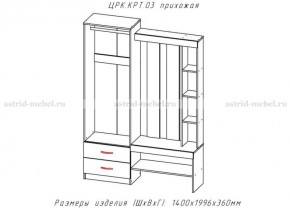 КРИТ-3 Прихожая (Анкор темный/Анкор белый) в Чайковском - chaykovskiy.mebel24.online | фото 2