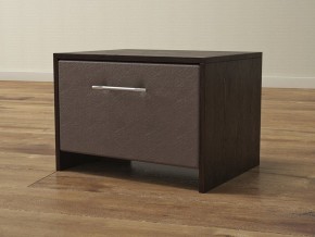PROxSON Тумба Varna (ЛДСП Венге+экокожа Дуб венге с коричневым) 51x40 в Чайковском - chaykovskiy.mebel24.online | фото