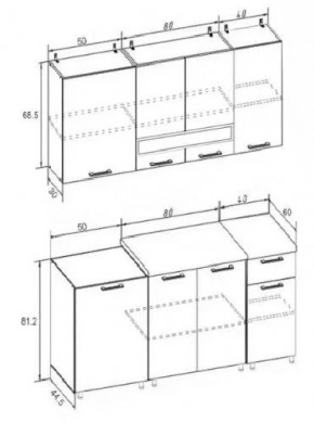 РИО-2 ЛДСП Кухонный гарнитур 1,7 м в Чайковском - chaykovskiy.mebel24.online | фото 7