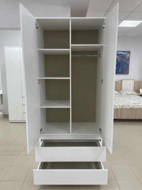 Шкаф 2-ств. с 2 ящиками "Бьянко" в Чайковском - chaykovskiy.mebel24.online | фото 2