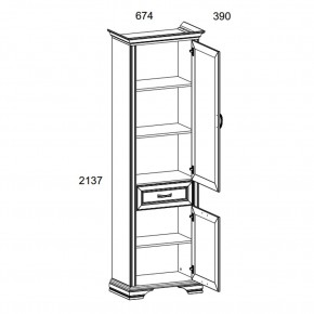 Шкаф 2D1S, MONAKO, цвет Сосна винтаж/дуб анкона в Чайковском - chaykovskiy.mebel24.online | фото 3