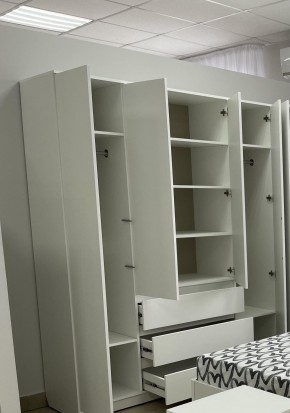 Шкаф 4-ств. с 3 ящиками "Бьянко" в Чайковском - chaykovskiy.mebel24.online | фото 2