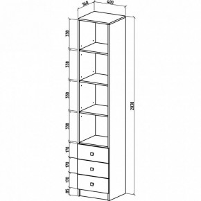 Шкаф для белья Бостон-3 в Чайковском - chaykovskiy.mebel24.online | фото 3