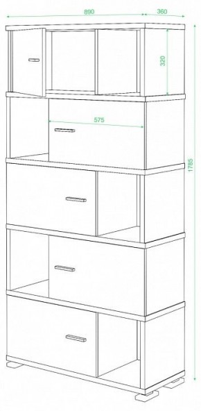 Шкаф комбинированный Домино СБ-30/5 в Чайковском - chaykovskiy.mebel24.online | фото 2