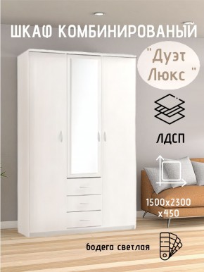 Шкаф комбинированный Дуэт Люкс с зеркалом в Чайковском - chaykovskiy.mebel24.online | фото 7