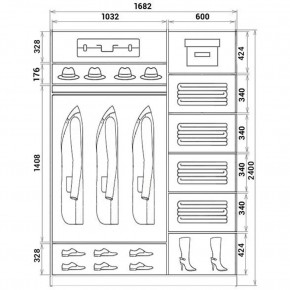 Шкаф-купе ХИТ 24-17-88 (620) в Чайковском - chaykovskiy.mebel24.online | фото 3