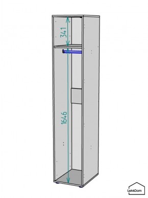 Шкаф Linnea MHR-1 2050х400х510 (Графит-М 11.1.25) в Чайковском - chaykovskiy.mebel24.online | фото 3