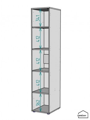 Шкаф Linnea MHR-1PO-2 2050х400х510 (Белый-М 11.1.1) в Чайковском - chaykovskiy.mebel24.online | фото 3