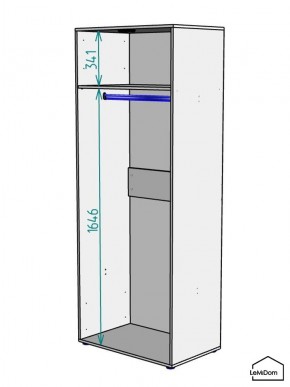 Шкаф Linnea MHR-2 2050х800х510 (Белый-М 11.1.1) в Чайковском - chaykovskiy.mebel24.online | фото 3