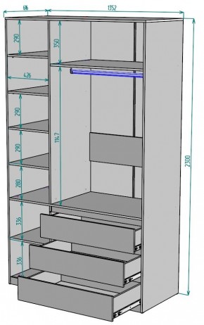 Шкаф Мальта H208 в Чайковском - chaykovskiy.mebel24.online | фото 2