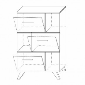 Шкаф низкий с нишами Вега Скандинавия в Чайковском - chaykovskiy.mebel24.online | фото 8