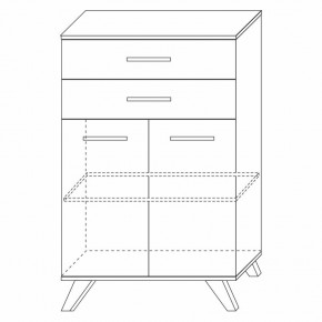 Шкаф низкий Вега Скандинавия в Чайковском - chaykovskiy.mebel24.online | фото 7