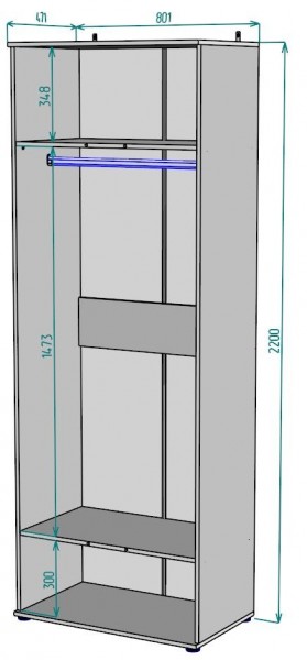 Шкаф Ольга H58 в Чайковском - chaykovskiy.mebel24.online | фото 2