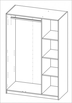 Шкаф ОРИОН трехдверный, цвет Дуб Венге в Чайковском - chaykovskiy.mebel24.online | фото 3
