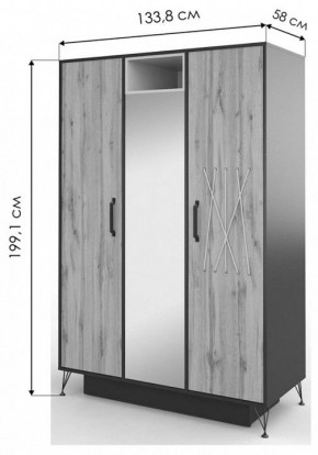 Шкаф платяной Нобира в Чайковском - chaykovskiy.mebel24.online | фото 3