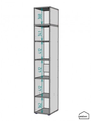 Шкаф с антресолью Linnea MHR-1A-2 2450х400х510 (Белый-М 11.1.1) в Чайковском - chaykovskiy.mebel24.online | фото 3