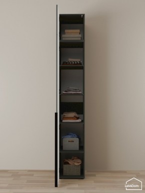 Шкаф с антресолью Linnea MHR-1A-2 2450х400х510 (Графит-М 11.1.25) в Чайковском - chaykovskiy.mebel24.online | фото 4