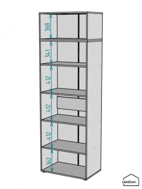 Шкаф с антресолью Linnea MHR-2A-2 2450х800х510 (Белый-М 11.1.1) в Чайковском - chaykovskiy.mebel24.online | фото 3