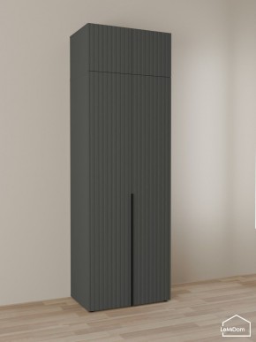 Шкаф с антресолью Linnea MHR-2A-2 2450х800х510 (Графит-М 11.1.25) в Чайковском - chaykovskiy.mebel24.online | фото 1