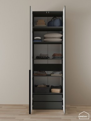 Шкаф с антресолью Linnea MHR-2A-3 2450х800х510 (Графит-М 11.1.25) в Чайковском - chaykovskiy.mebel24.online | фото 5