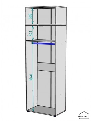 Шкаф с антресолью Linnea MHR-2POA-1 2450х800х510 (Белый-М 11.1.1) в Чайковском - chaykovskiy.mebel24.online | фото 3