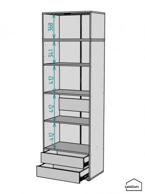 Шкаф с антресолью Linnea MHR-2POA-4 2450х800х510 (Белый-М 11.1.1) в Чайковском - chaykovskiy.mebel24.online | фото 3