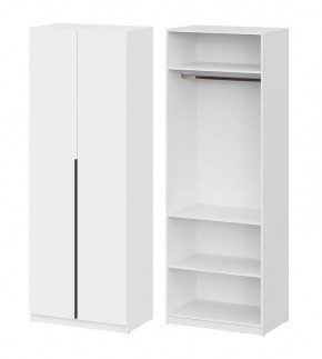 Шкаф ШК-5 + 2 полки (800) Белый текстурный в Чайковском - chaykovskiy.mebel24.online | фото