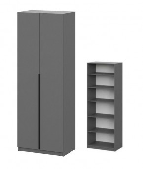 Шкаф ШК-5 + 4 полки (800) Графит в Чайковском - chaykovskiy.mebel24.online | фото 1